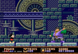 une photo d'Ã©cran de Castle of Illusion sur Sega Megadrive